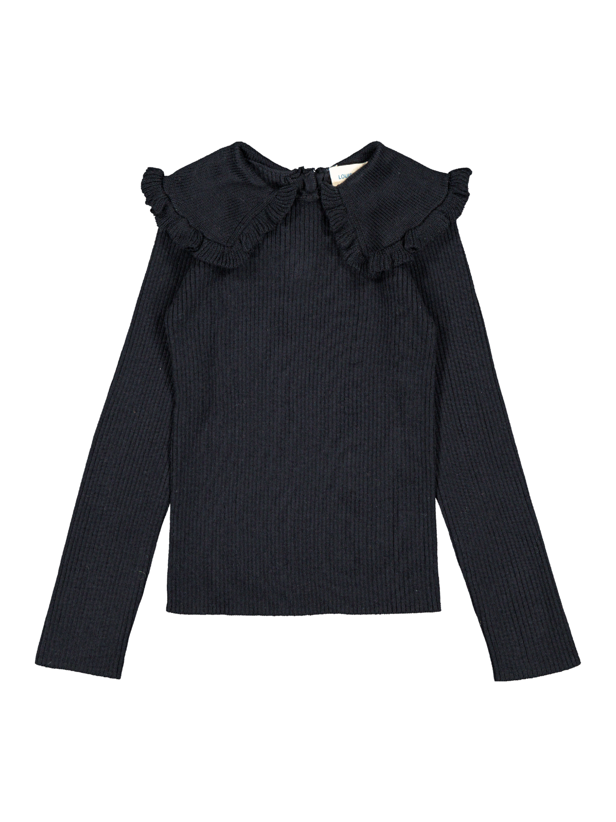 Alinou Ribbed Collar Sweater Sweaters Louis Louise Black 3Y