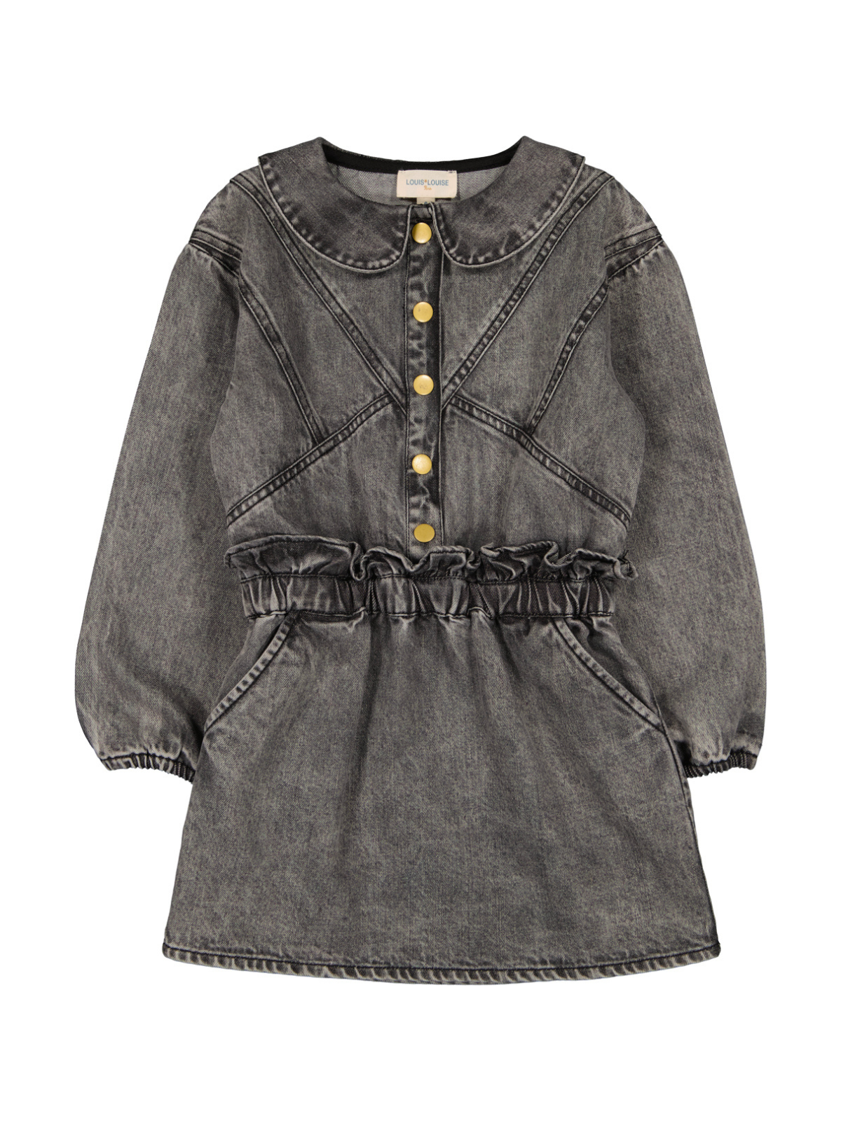 Thalia Dress Dresses Louis Louise Gray Denim 3Y 