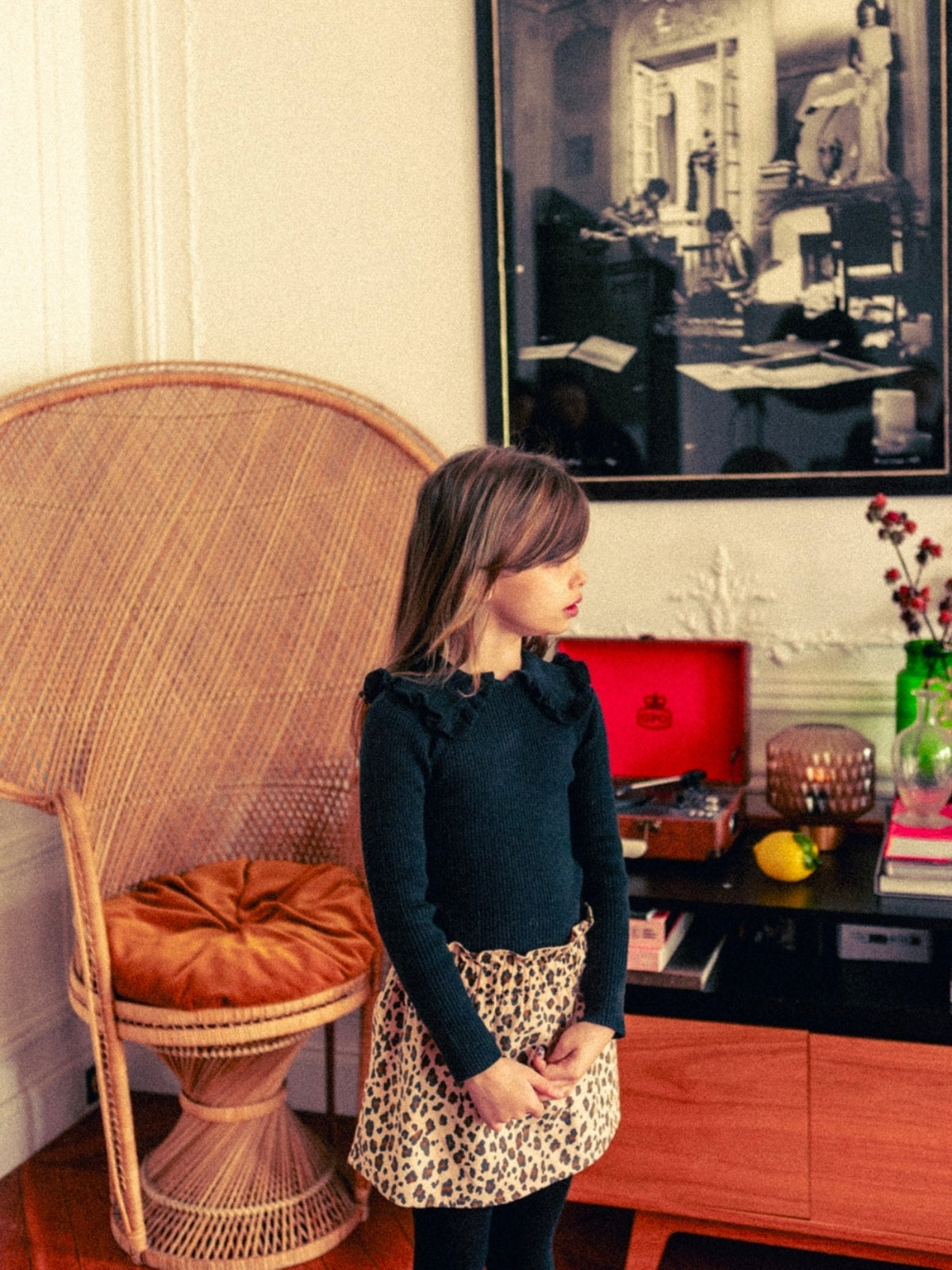 Zippa Corduroy Leopard Skirt Skirts Louis Louise