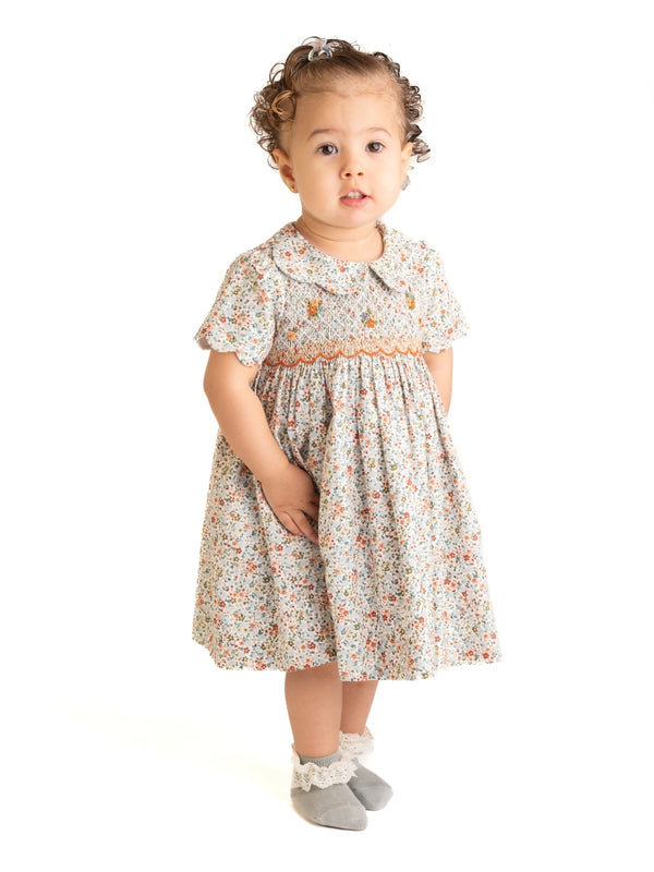 Autumn Glow Smocked Babydoll Dress Dresses Luli & Me