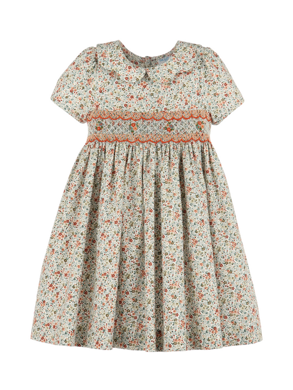 Autumn Glow Smocked Dress Dresses Luli & Me Autumn Glow Floral 5Y