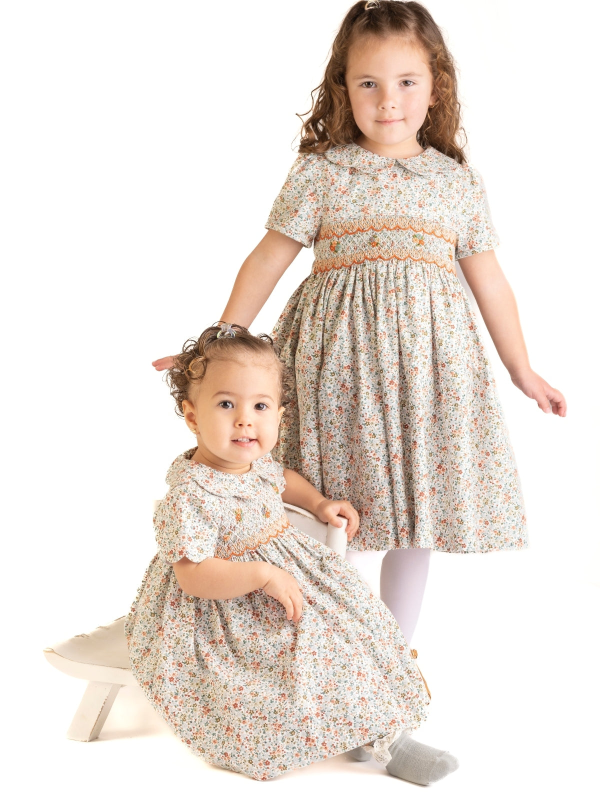 Autumn Glow Smocked Babydoll Dress Dresses Luli & Me