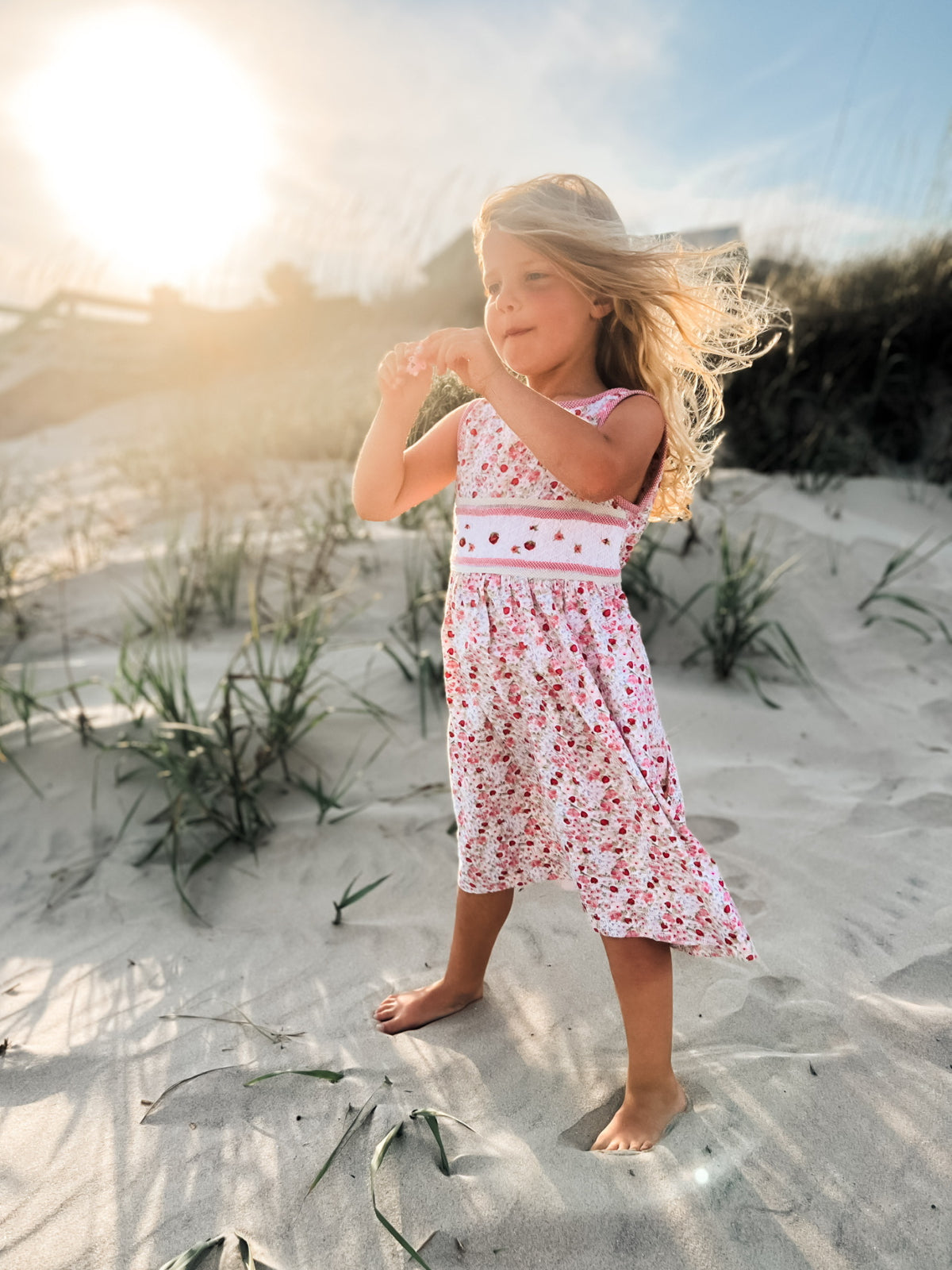 Berry Smocked Dress Dresses Luli & Me