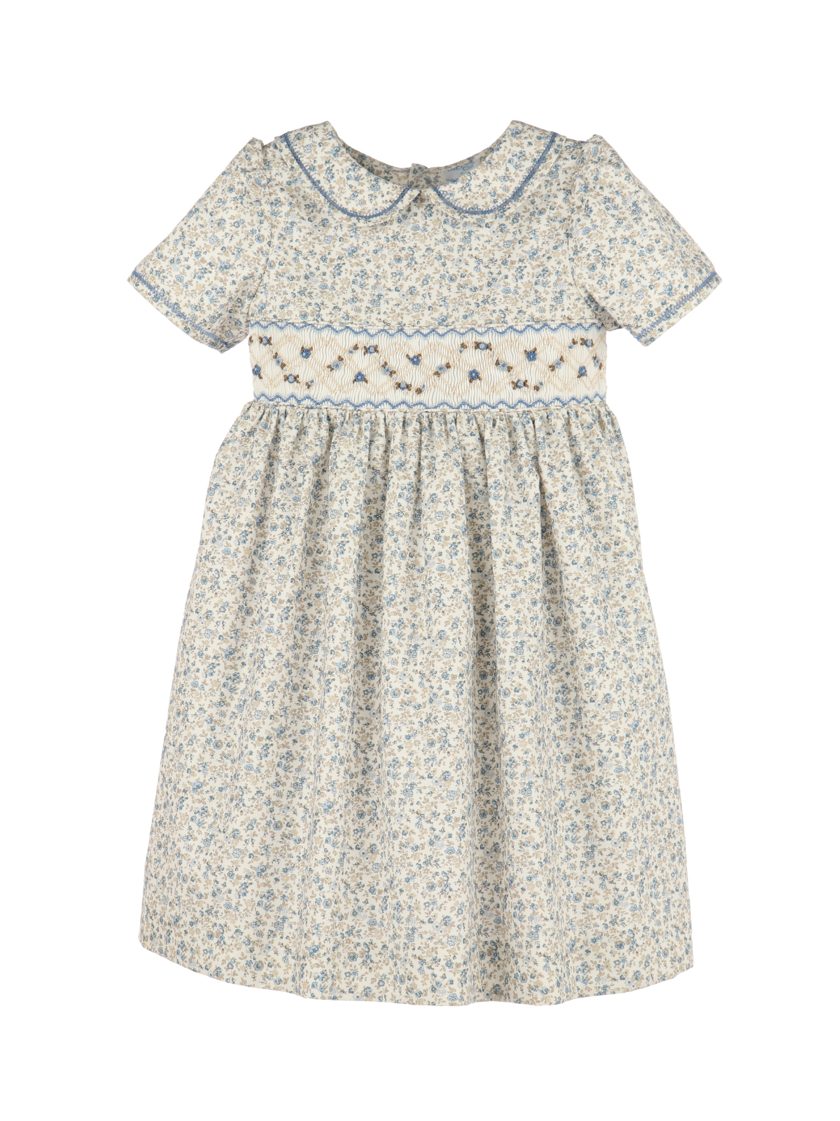 Blue Mulberry Smocked Dress Dresses Luli & Me Blue Mulberry Floral 5Y