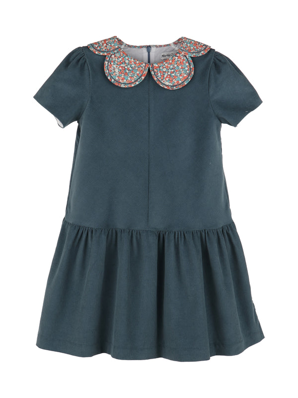 Corduroy Petal Collar Dress Dresses Luli & Me