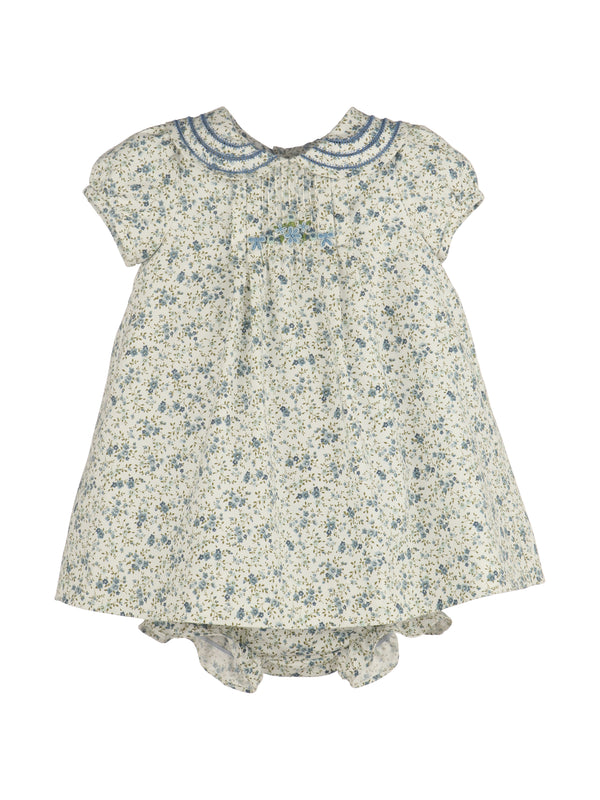 Fallen Leaves Embroidered Babydoll Dress