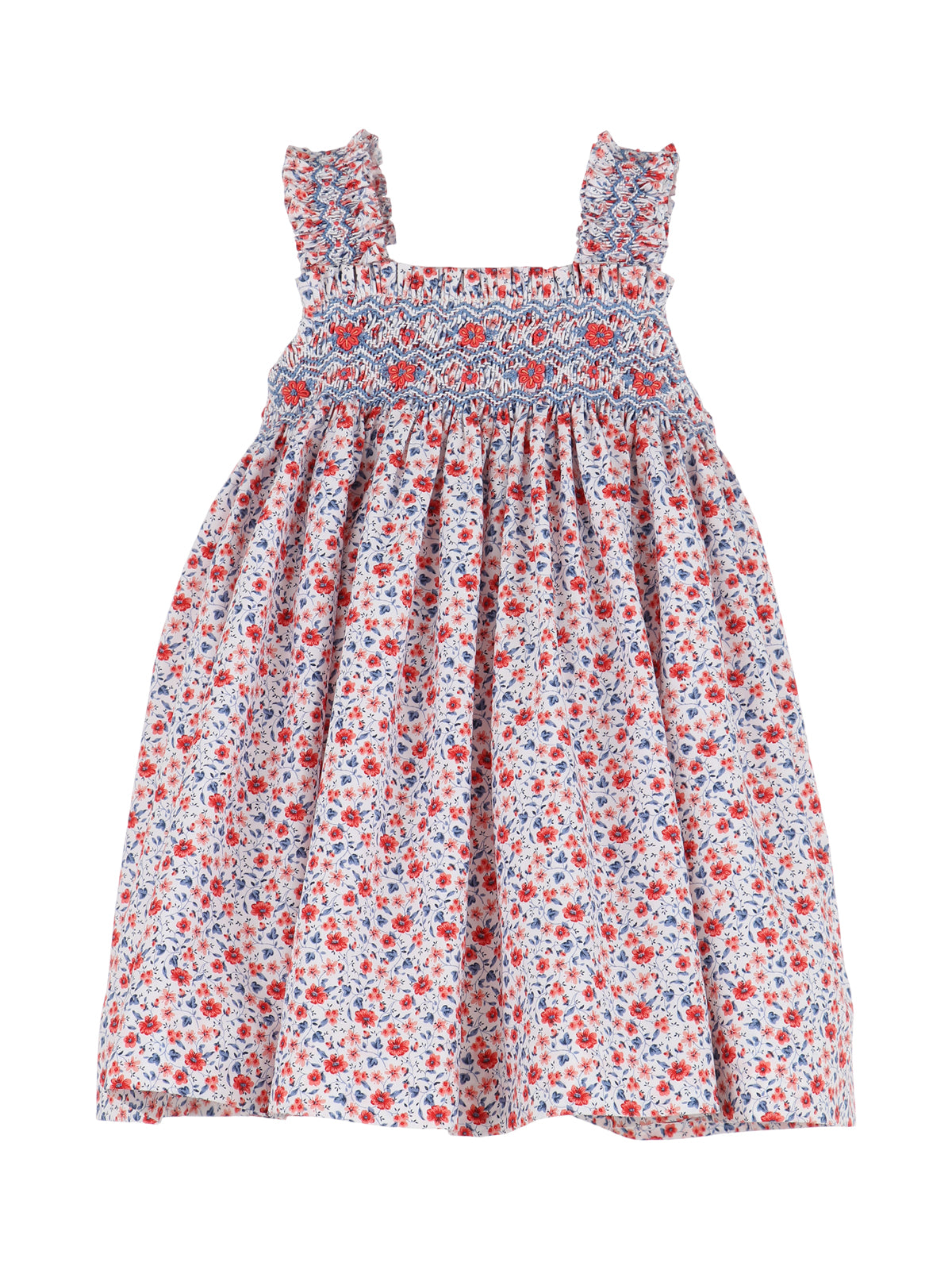 Floral Strappy Smock Dress, darling floral micro print