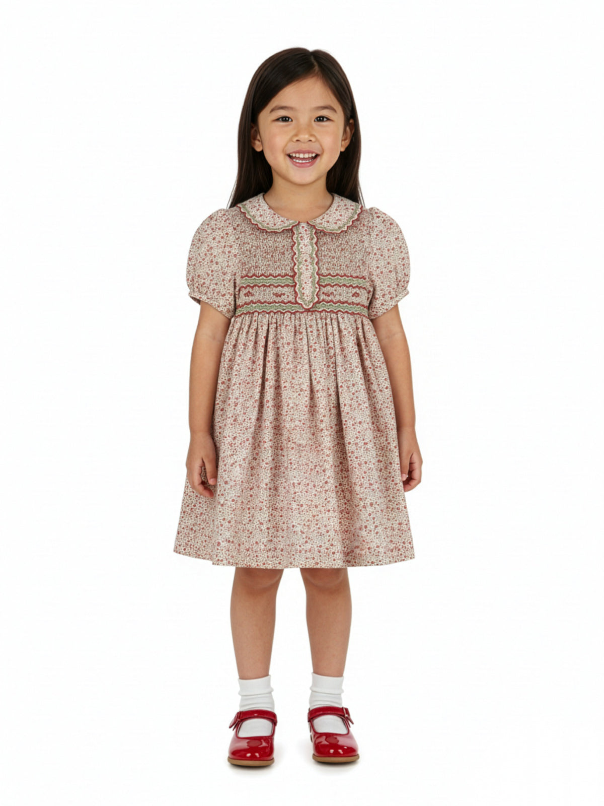 Mulberry Floral Smocked Dress Dresses Luli & Me
