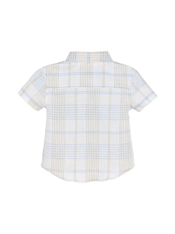 Plaid Short Sleeve Shirt Tops Luli & Me