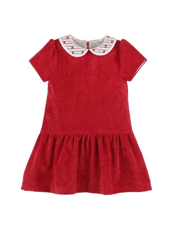Randalls Collar Dropwaist Dress Dresses Luli & Me Red 2Y