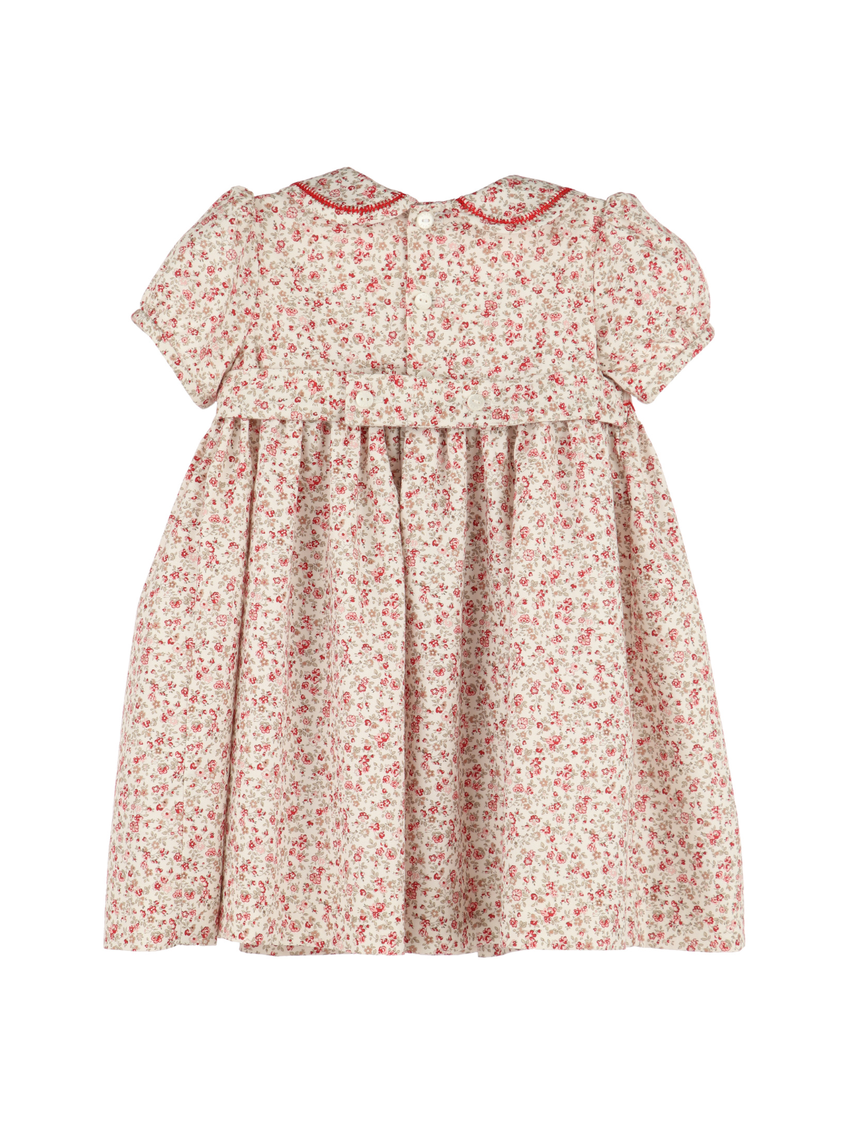 Red Mulberry Smocked Babydoll Dress Dresses Luli & Me