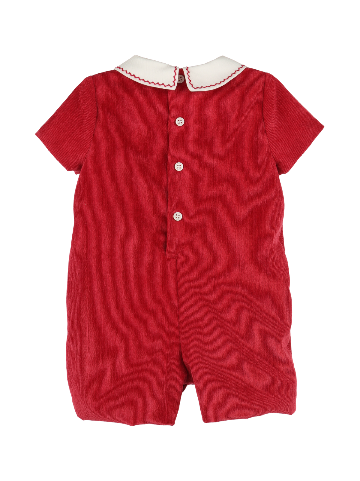 Stitched Collar Corduroy Romper Rompers Luli & Me