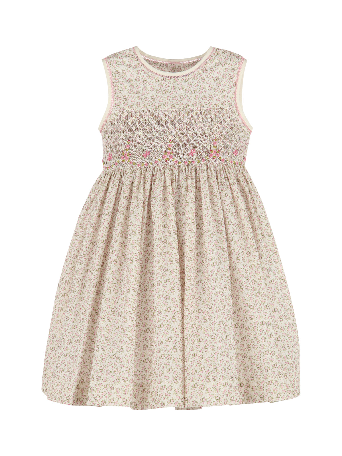 Tea Roses Smock Dress Dresses Luli & Me Tea Roses 4Y