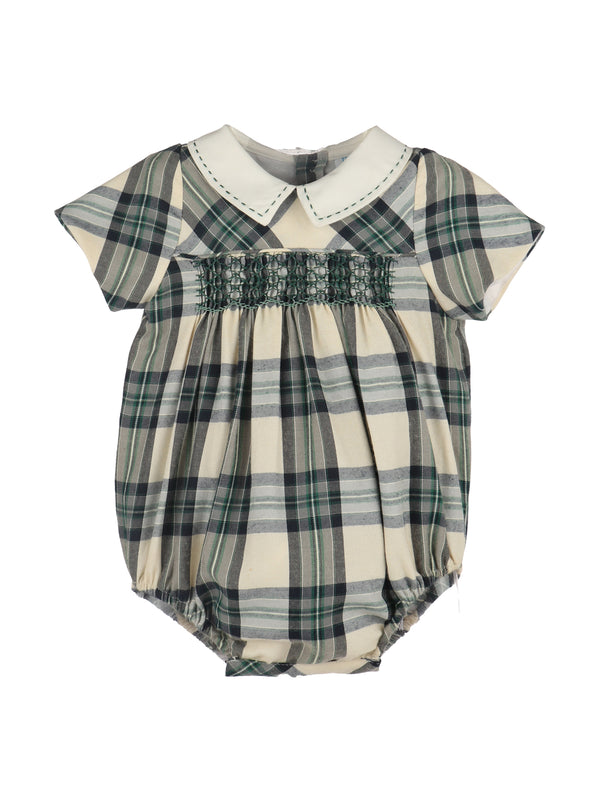 Tea Time Smocked Romper Rompers Luli & Me