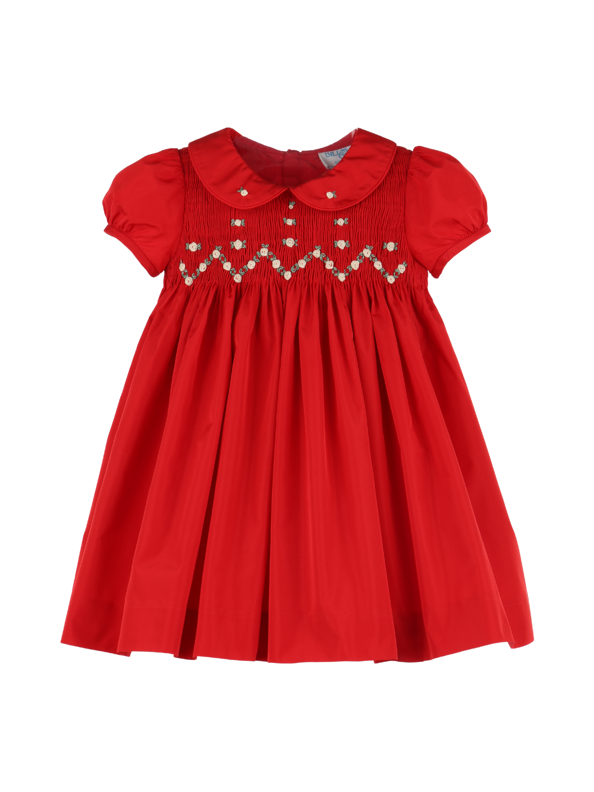 Twilight Taffeta Smocked Dress Dresses Luli & Me Red 12M
