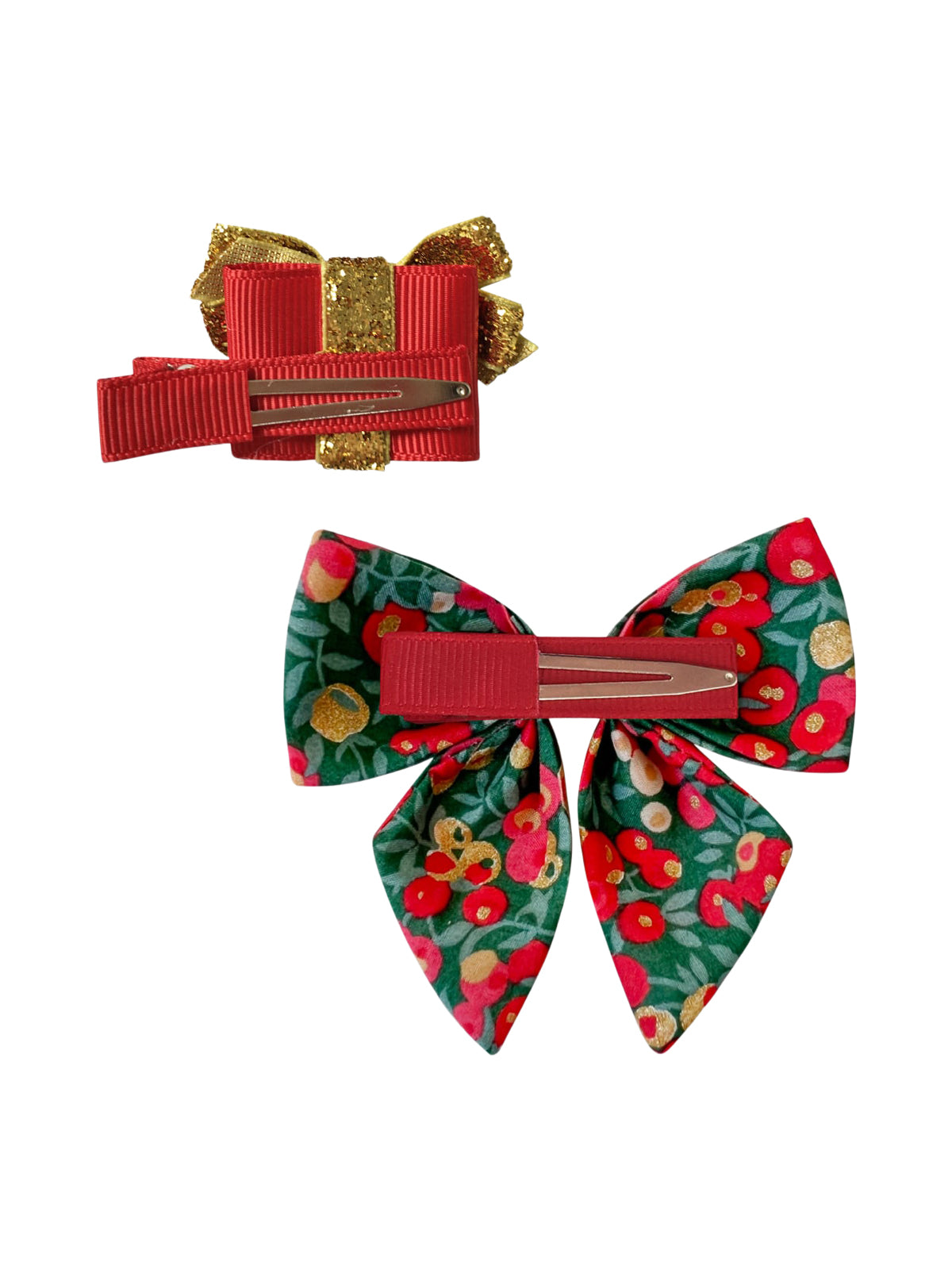 Liberty Holiday Bow Set Hair Accessories Milledeux   