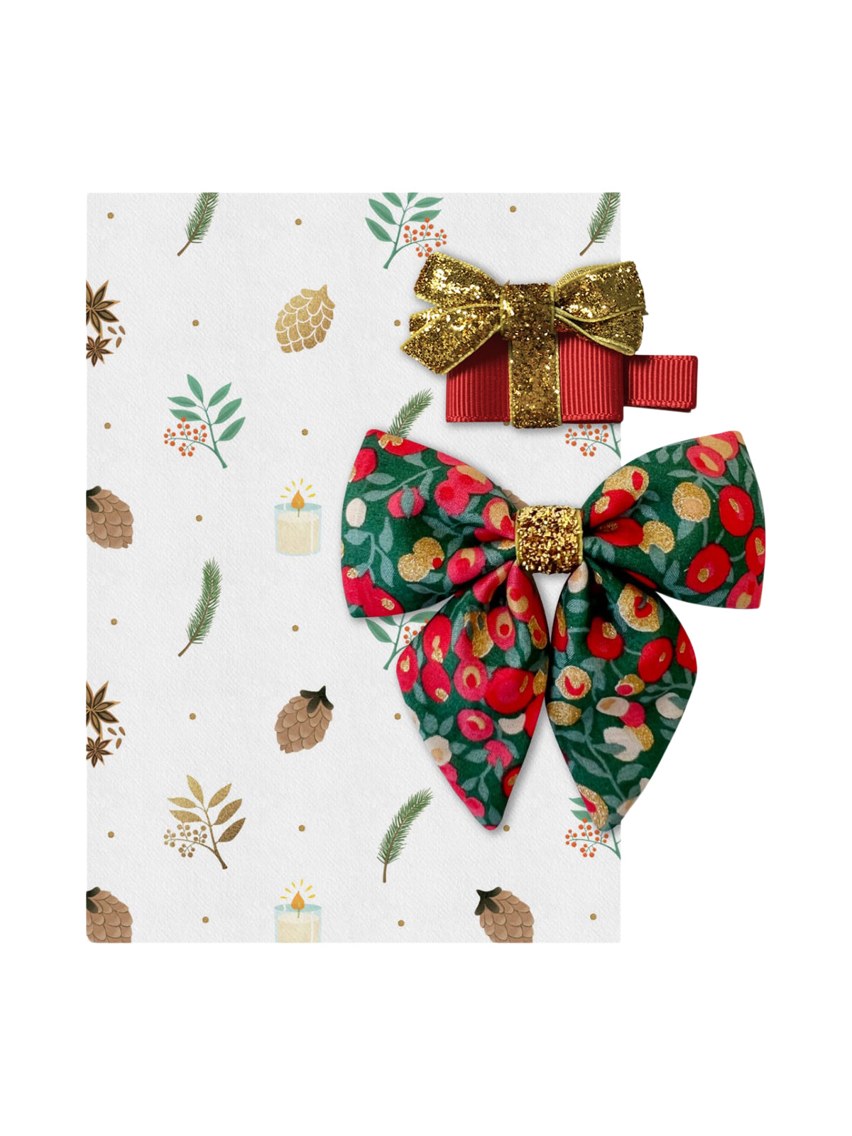 Liberty Holiday Bow Set Hair Accessories Milledeux   