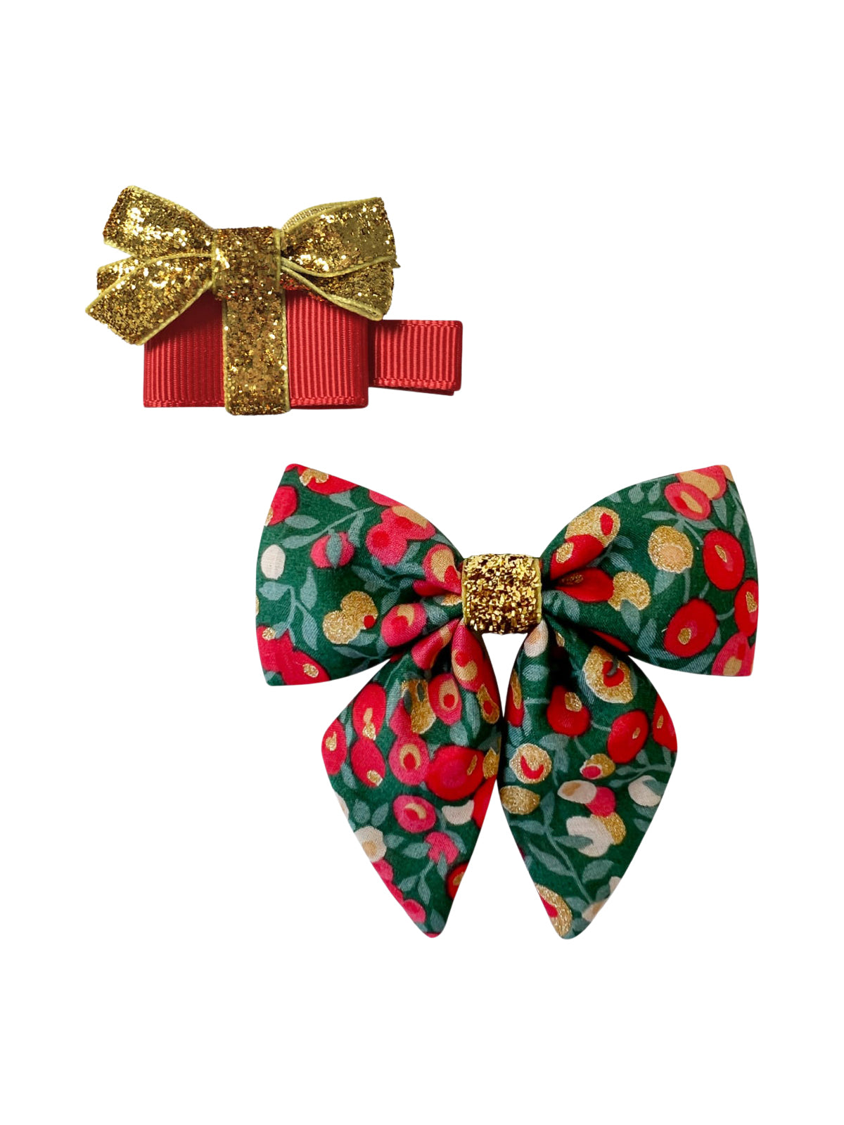 Liberty Holiday Bow Set Hair Accessories Milledeux   