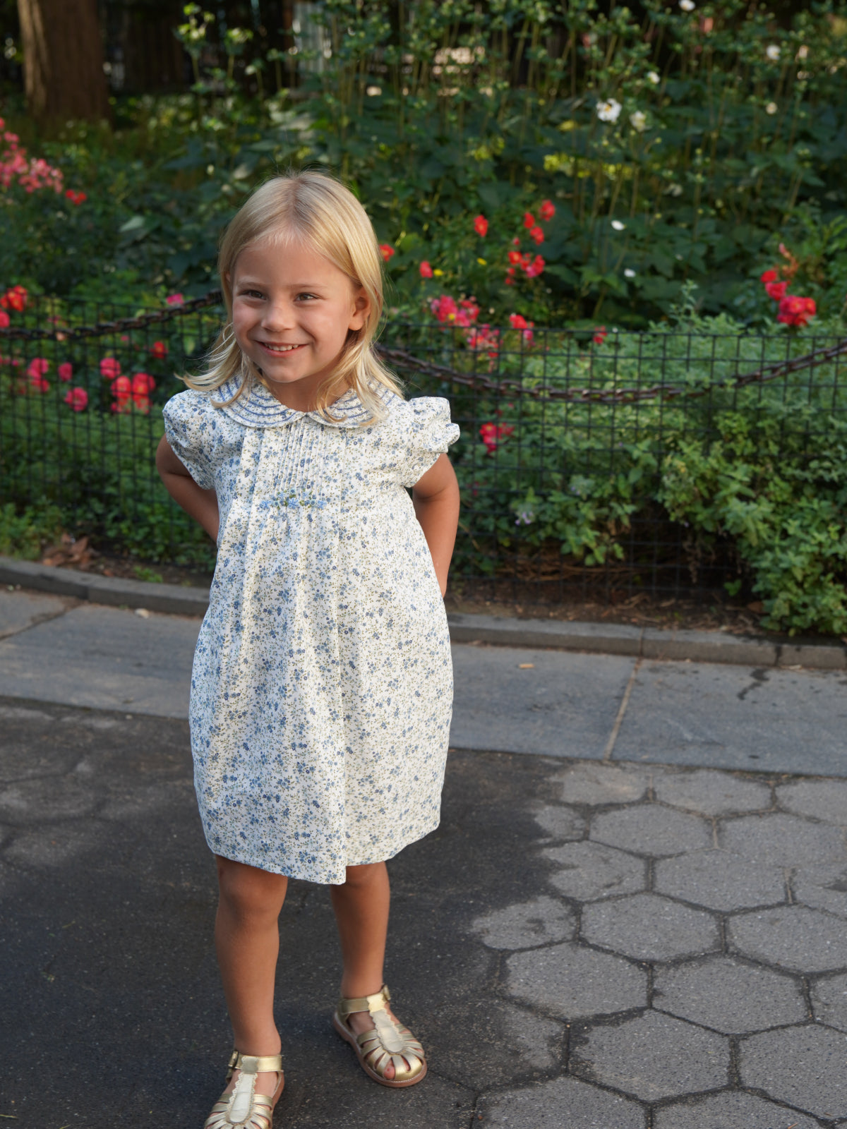 Fallen Leaves Embroidered Babydoll Dress Dresses Luli & Me