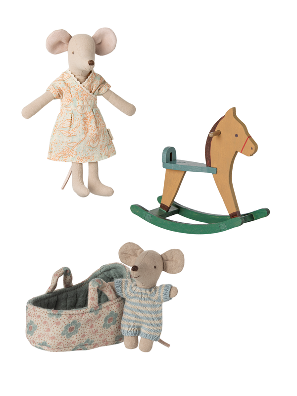 Blue Baby Mouse Nursery in Suitcase