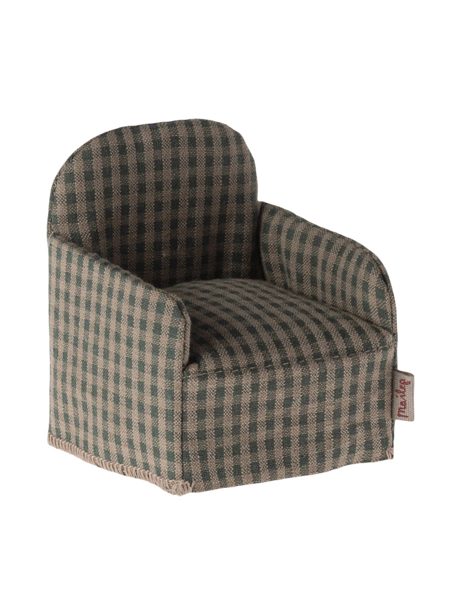 Green Checker Chair Pretend Play Maileg   