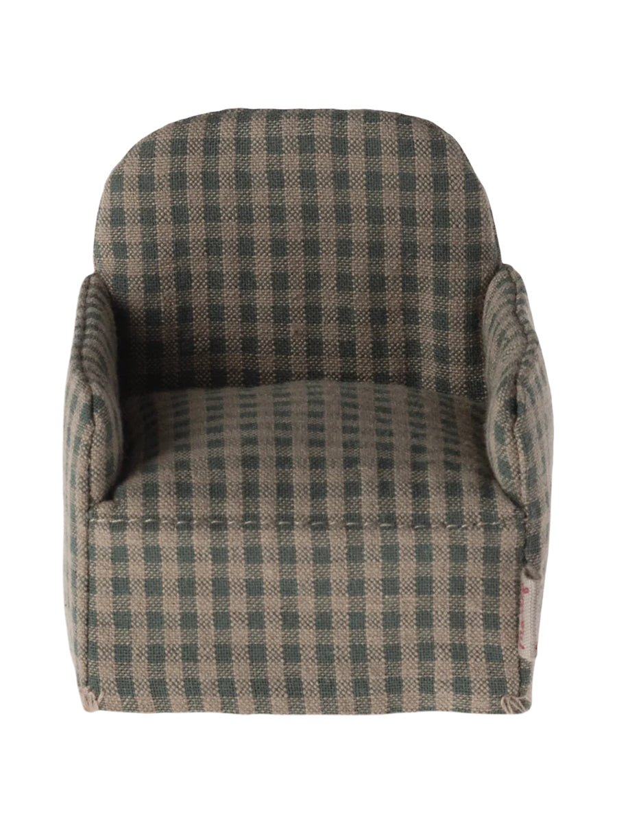 Green Checker Chair Pretend Play Maileg   