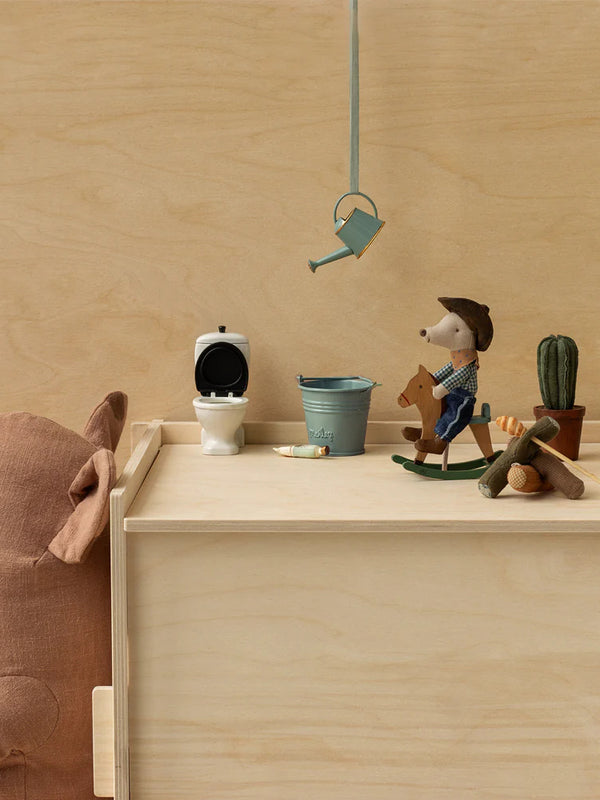 Cowboy Mouse on Rocking Horse, Little Brother Pretend Play Maileg