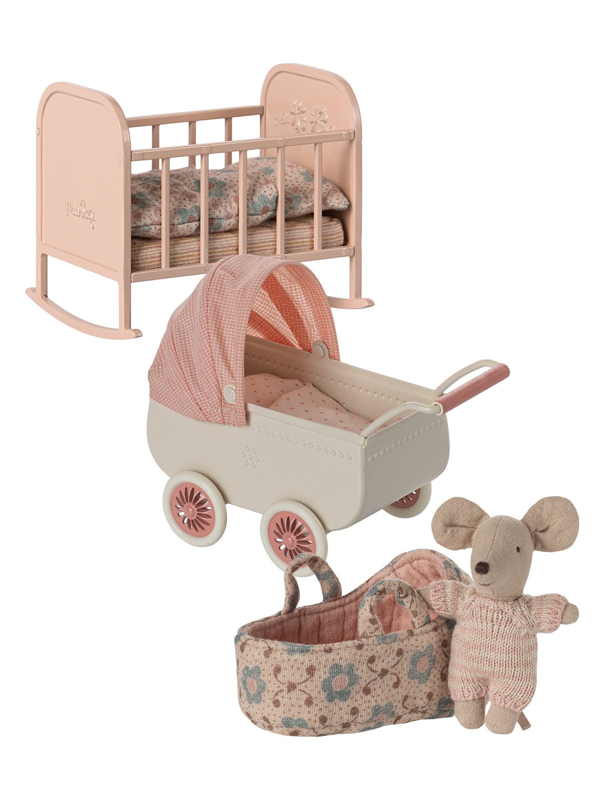 Pink Baby Mouse Set Pretend Play Maileg