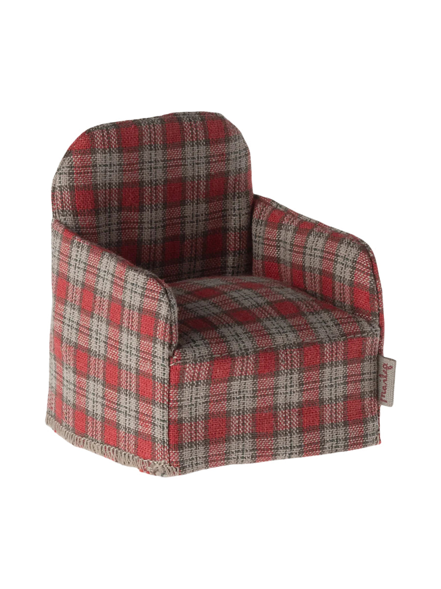 Red Checker Chair Pretend Play Maileg   