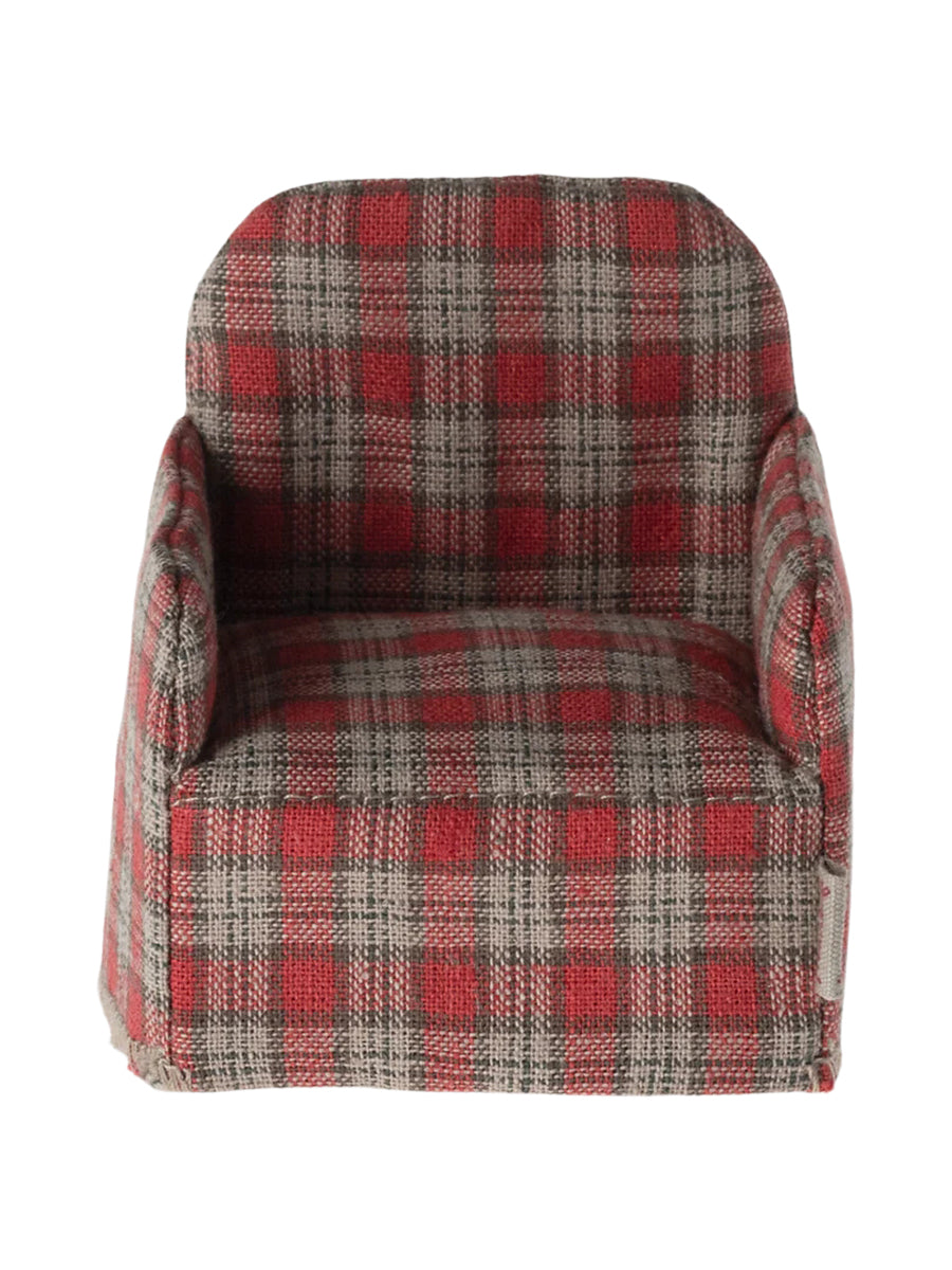 Red Checker Chair Pretend Play Maileg   