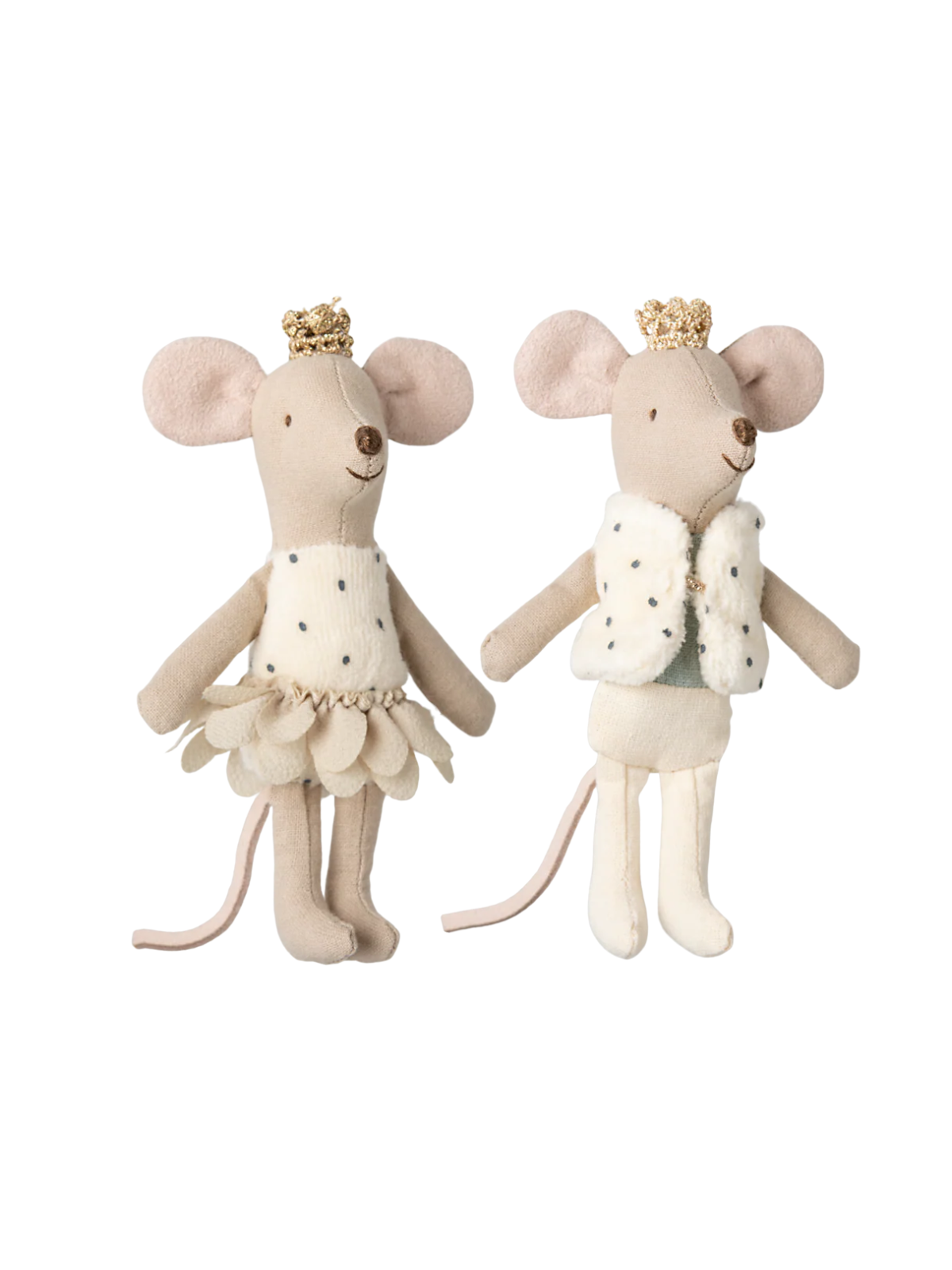 Royal Twin Mice, Little Sister and Brother in Matchbox Pretend Play Maileg