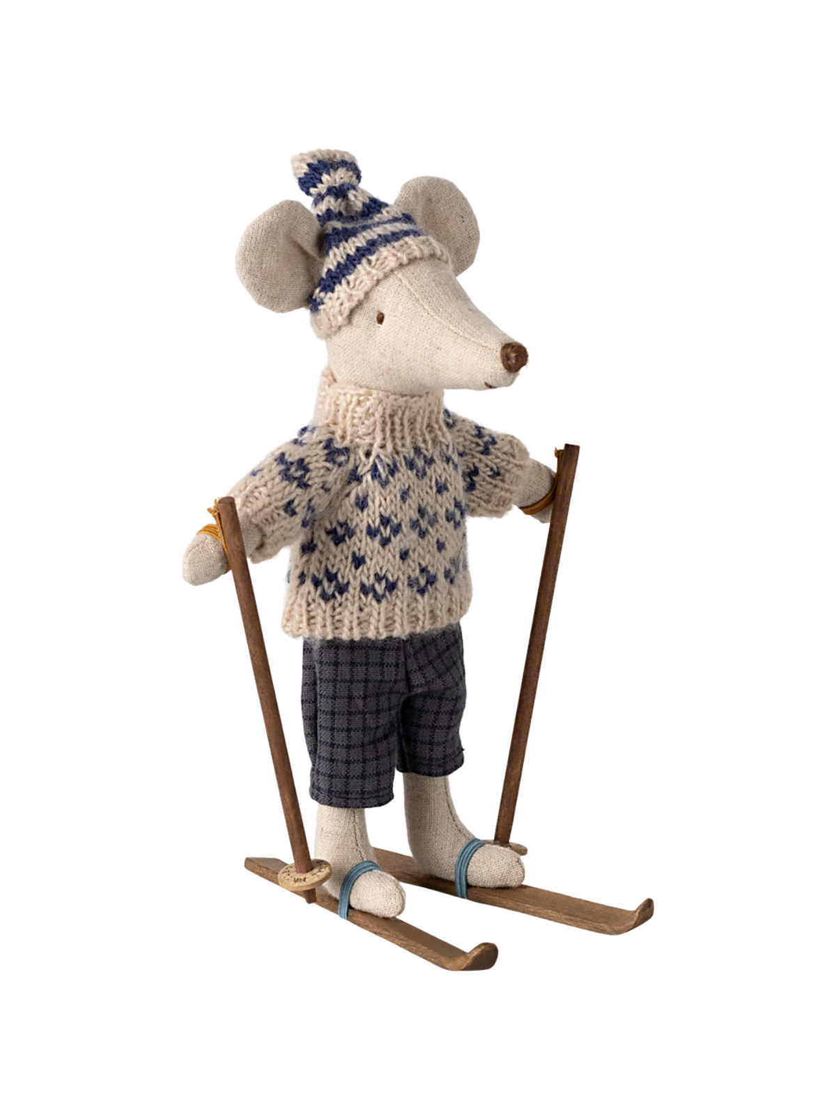 Winter Mouse with Ski Set - Dad Pretend Play Maileg   