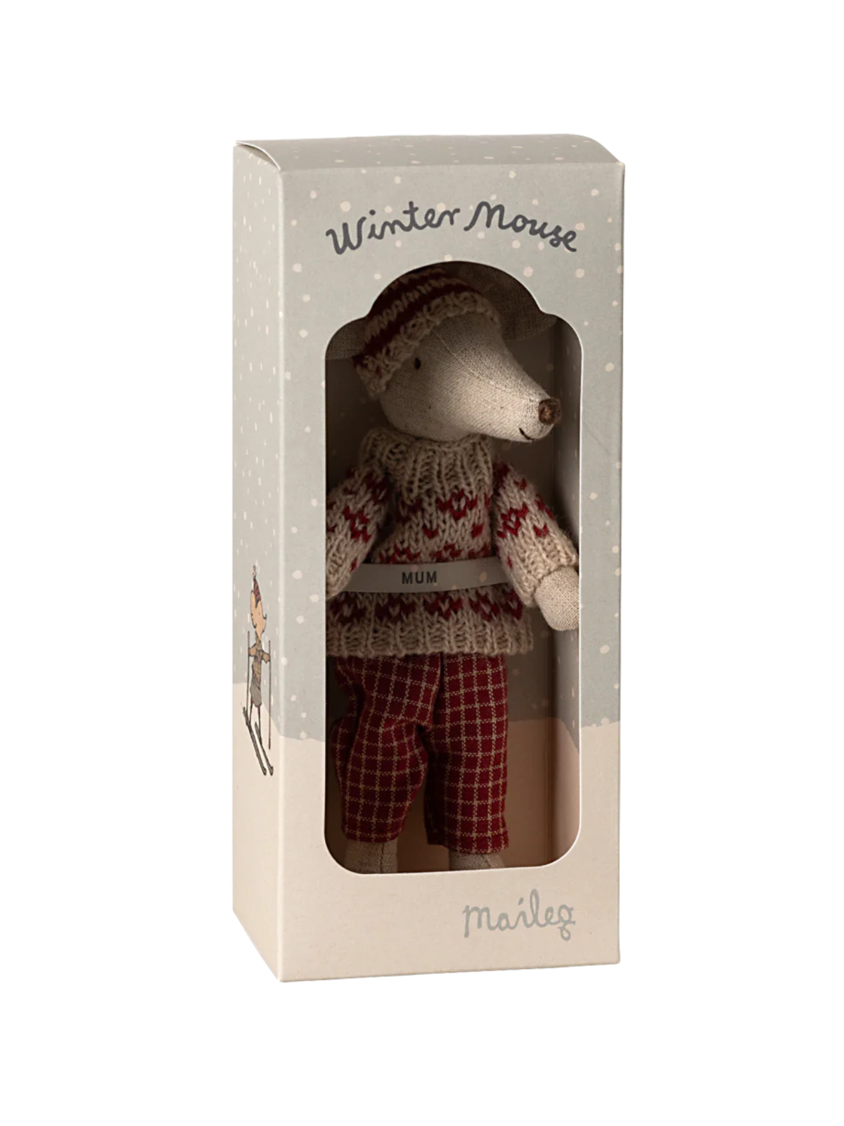 Winter Mouse with Ski Set - Dad Pretend Play Maileg   