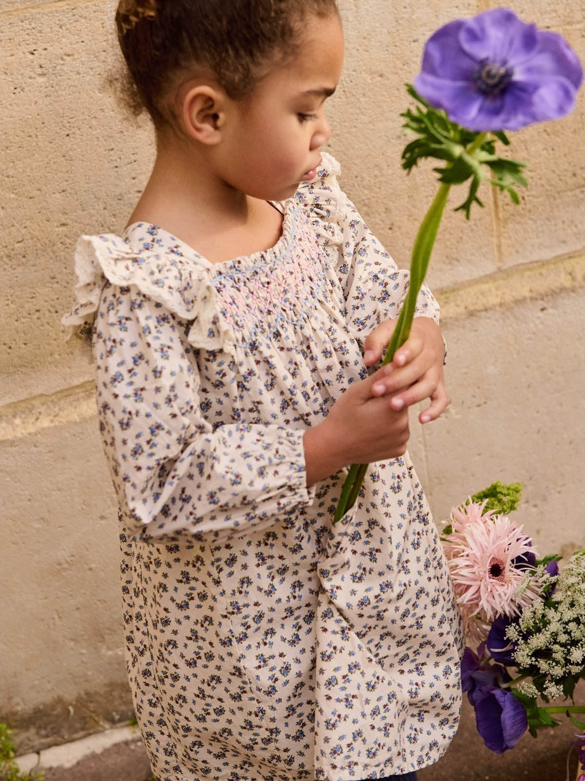 Martina Floral Poplin Dress Dresses Louise Misha