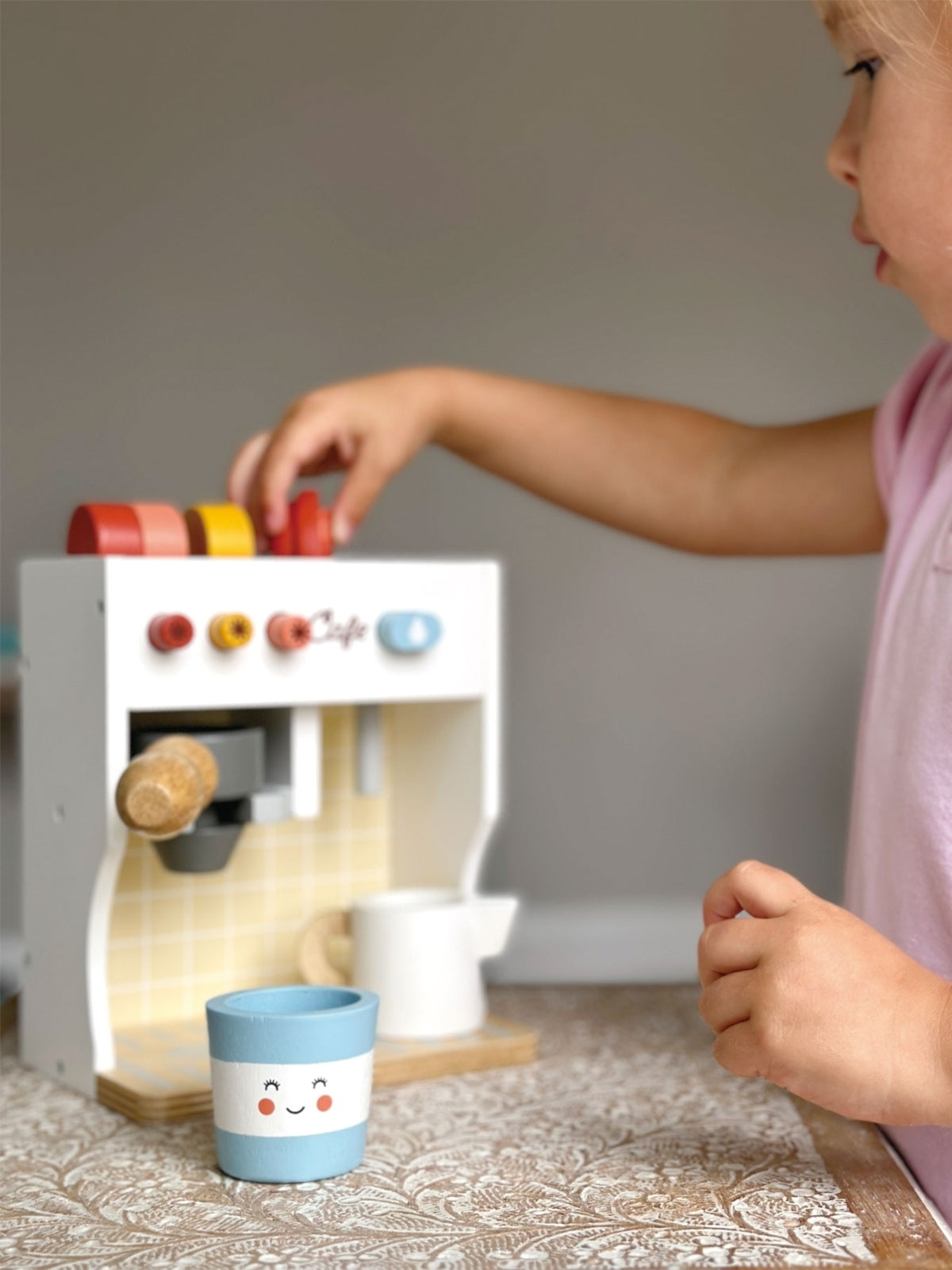 Wooden Barista Set Pretend Play Mentari