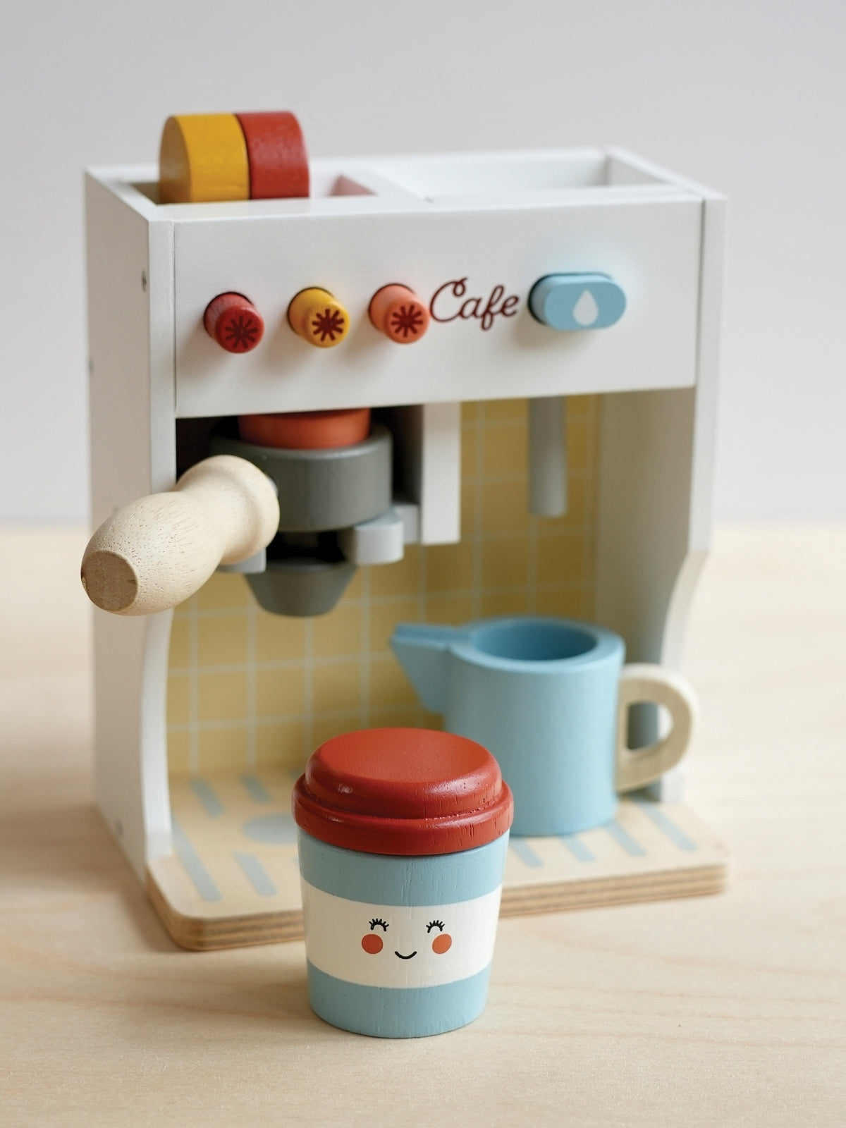 Wooden Barista Set Pretend Play Mentari