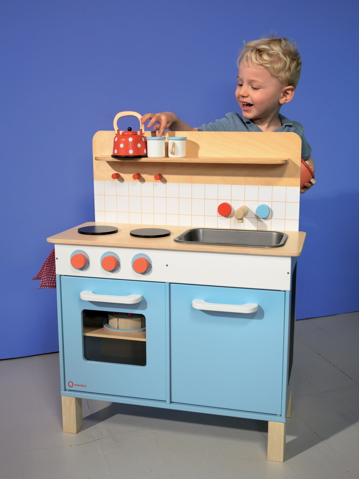 Wooden Kid's Kitchen Pretend Play Mentari