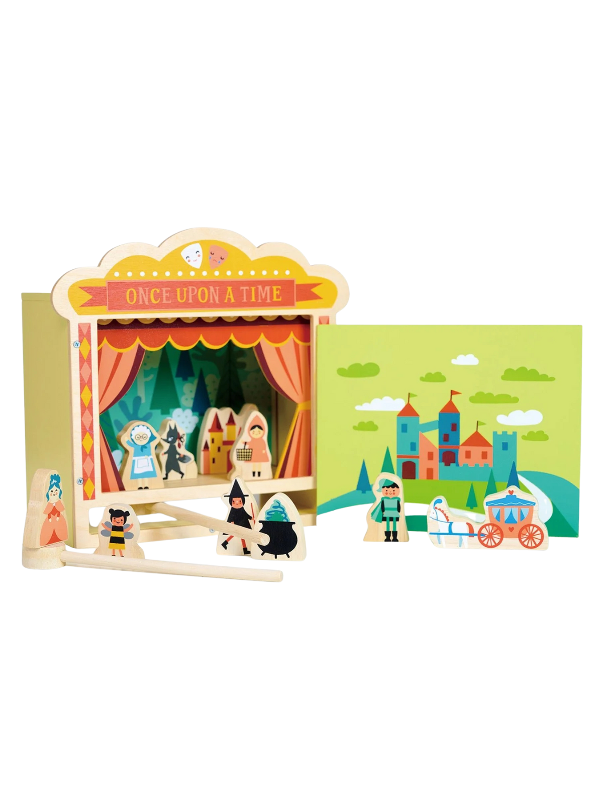 Wooden Tabletop Theatre Pretend Play Mentari