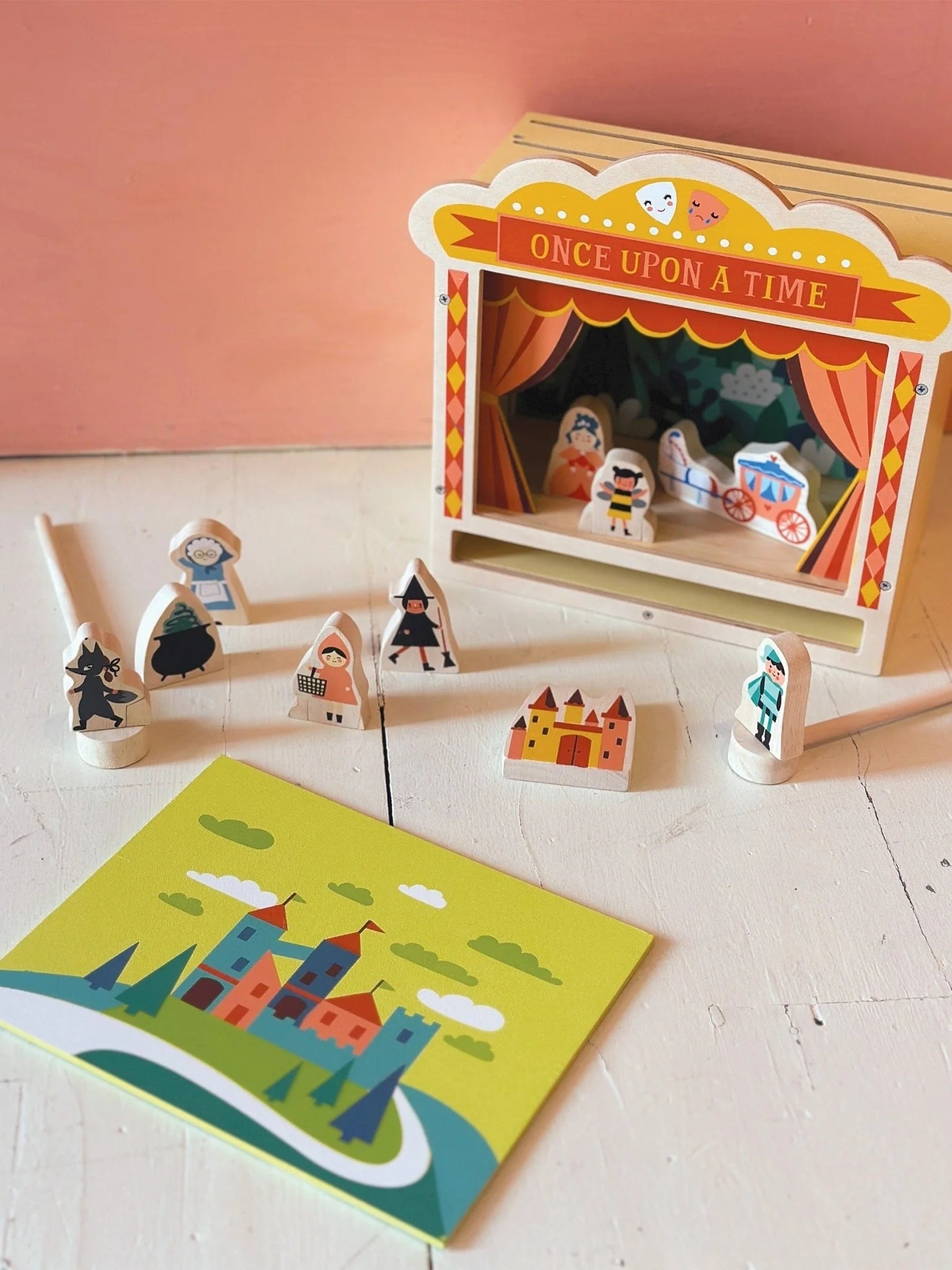 Wooden Tabletop Theatre Pretend Play Mentari