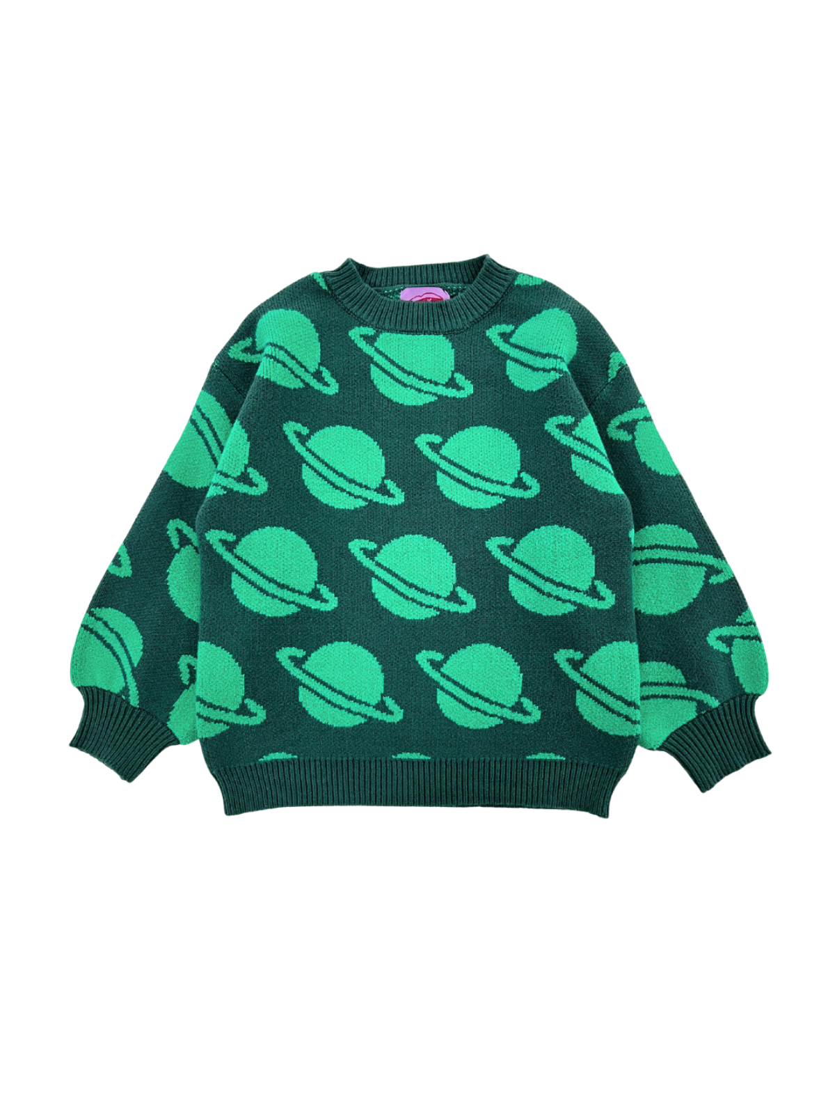 Space Camp Sweater Sweaters Milk Teeth Green 2-3Y 