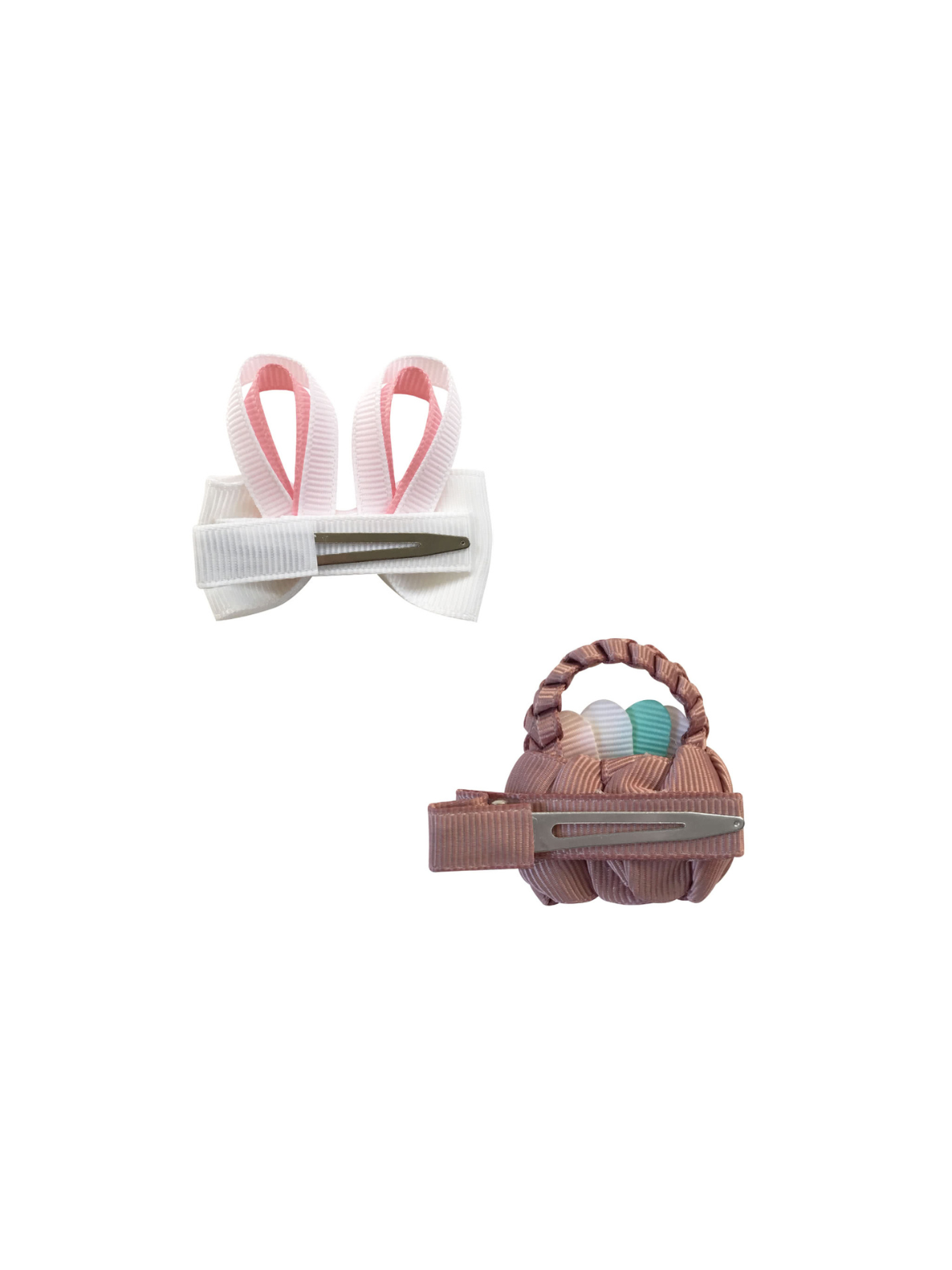 Bunny and Basket Hair Clips Hair Accessories Milledeux   