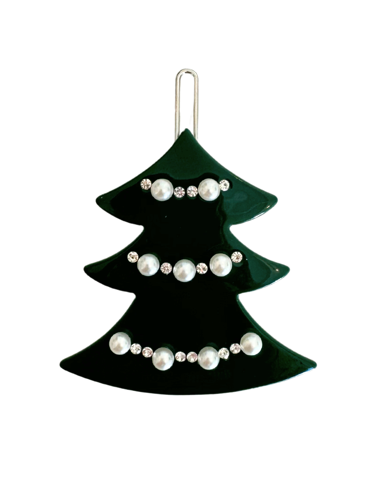 Embellished Christmas Tree Clip Hair Accessories Milledeux   