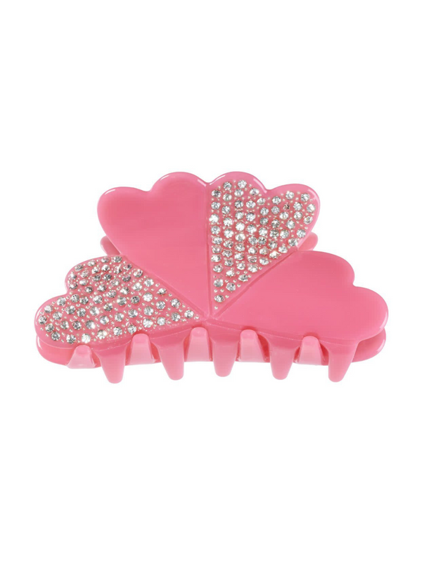 Embellished Heart Hair Claw Hair Accessories Milledeux   