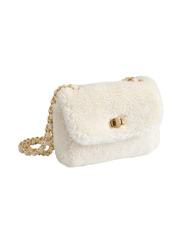 Small Teddy Chain Purse - Ivory Bags Milledeux   