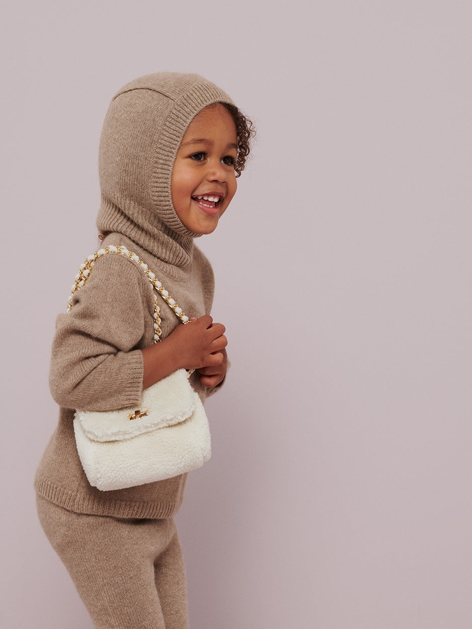 Small Teddy Chain Purse - Ivory Bags Milledeux   