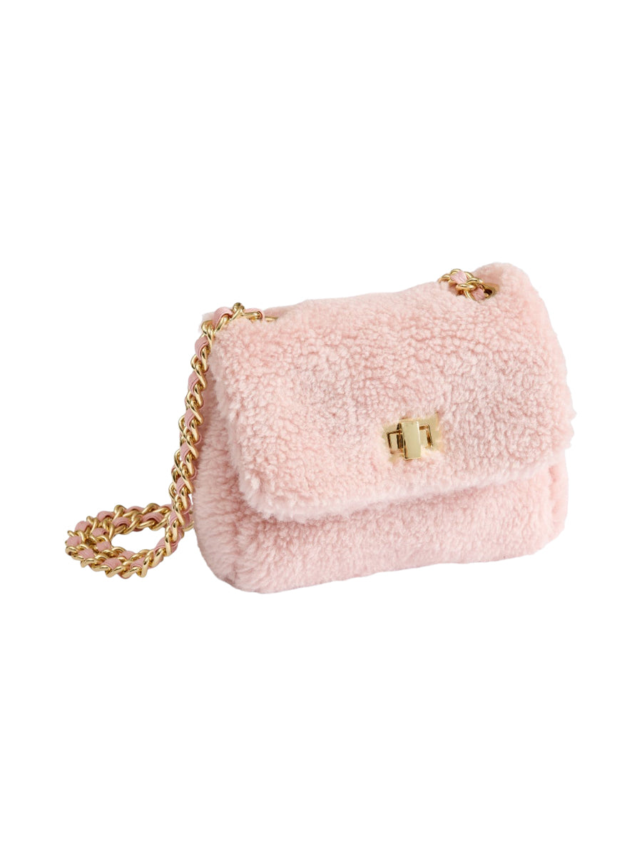 Small Teddy Chain Purse - Pink Bags Milledeux   
