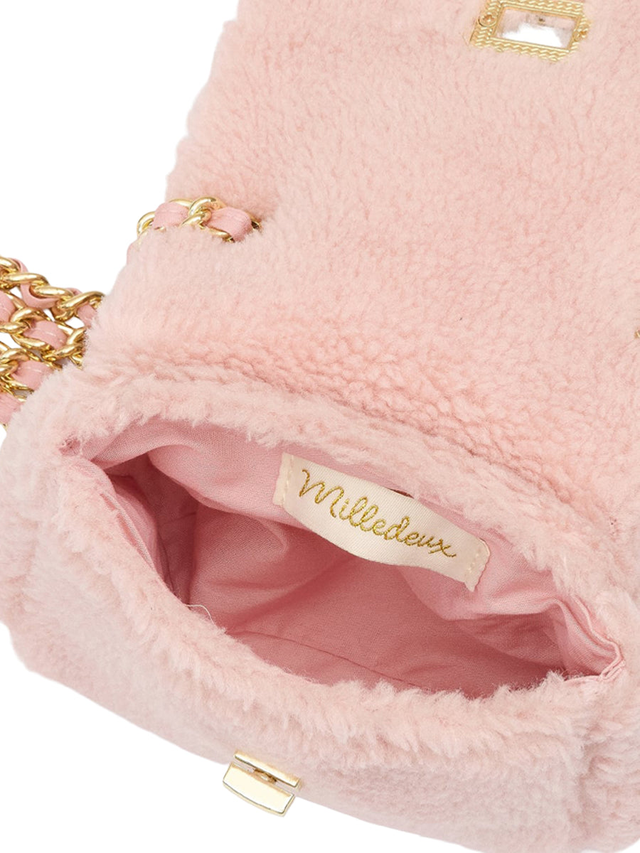 Small Teddy Chain Purse - Pink Bags Milledeux   