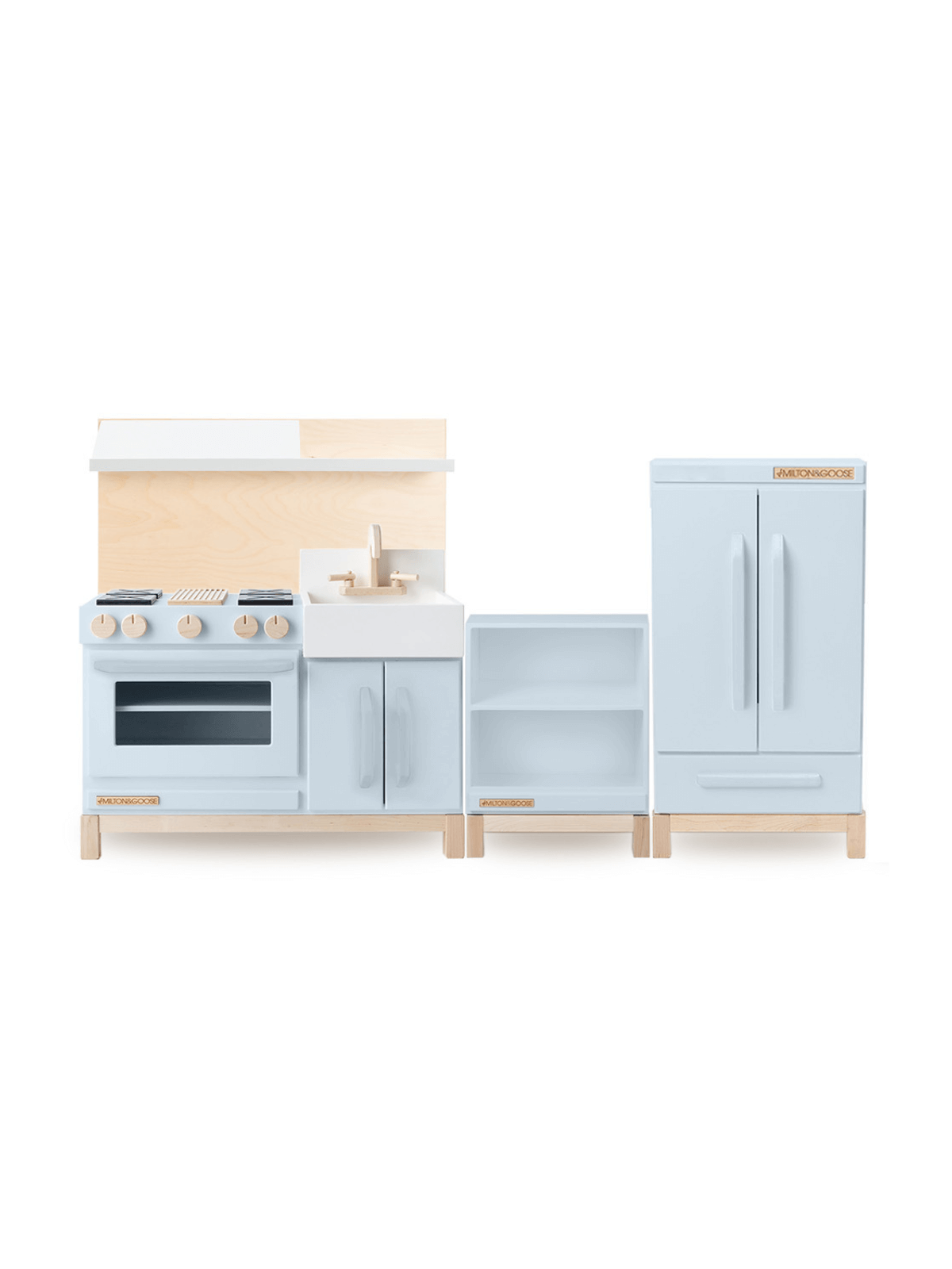 Essential Play Kitchen Complete Set Pretend Play Milton & Goose Gray  