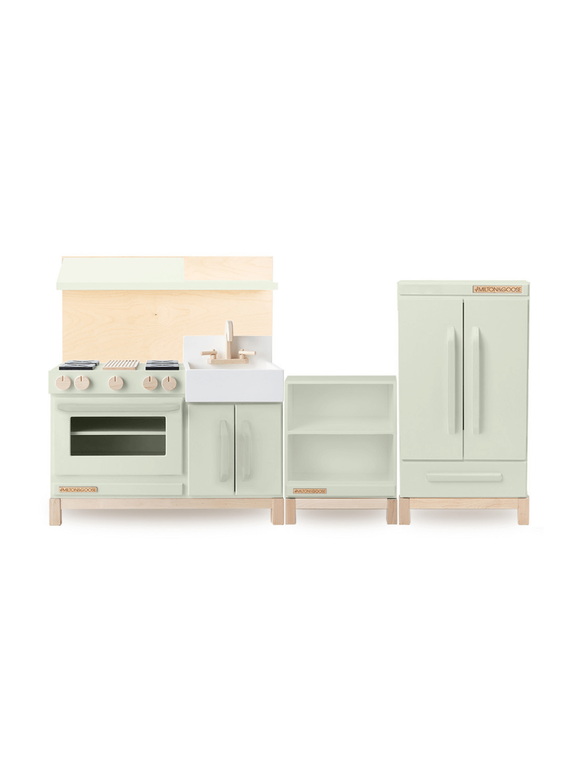 Essential Play Kitchen Complete Set Pretend Play Milton & Goose Light Sage  