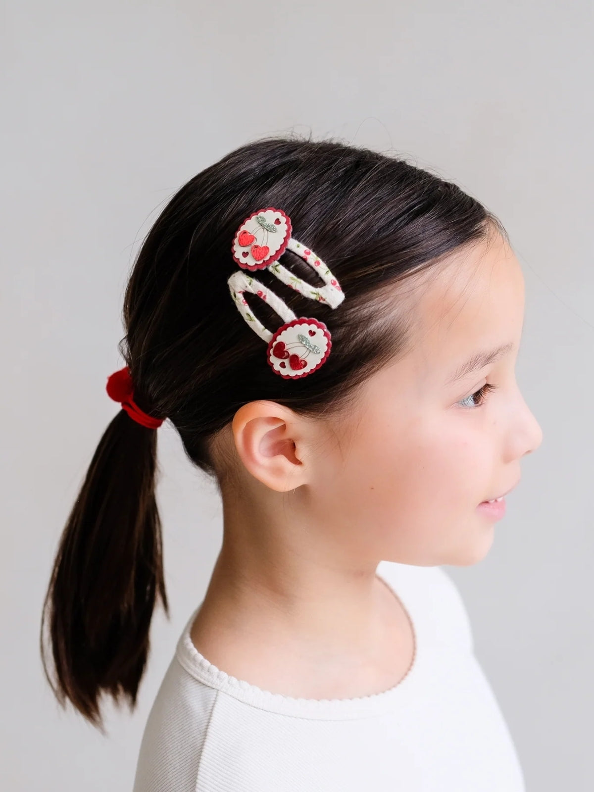 Framed Cherry Clips Hair Accessories Mimi & Lula